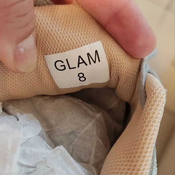 Women Silver Fashion Sneakers Size 8 - Picture 13 of 13